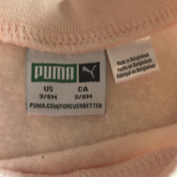 Puma Kids - Light Pink Sweatshirt with Colorful Logo - Picture 3 of 3
